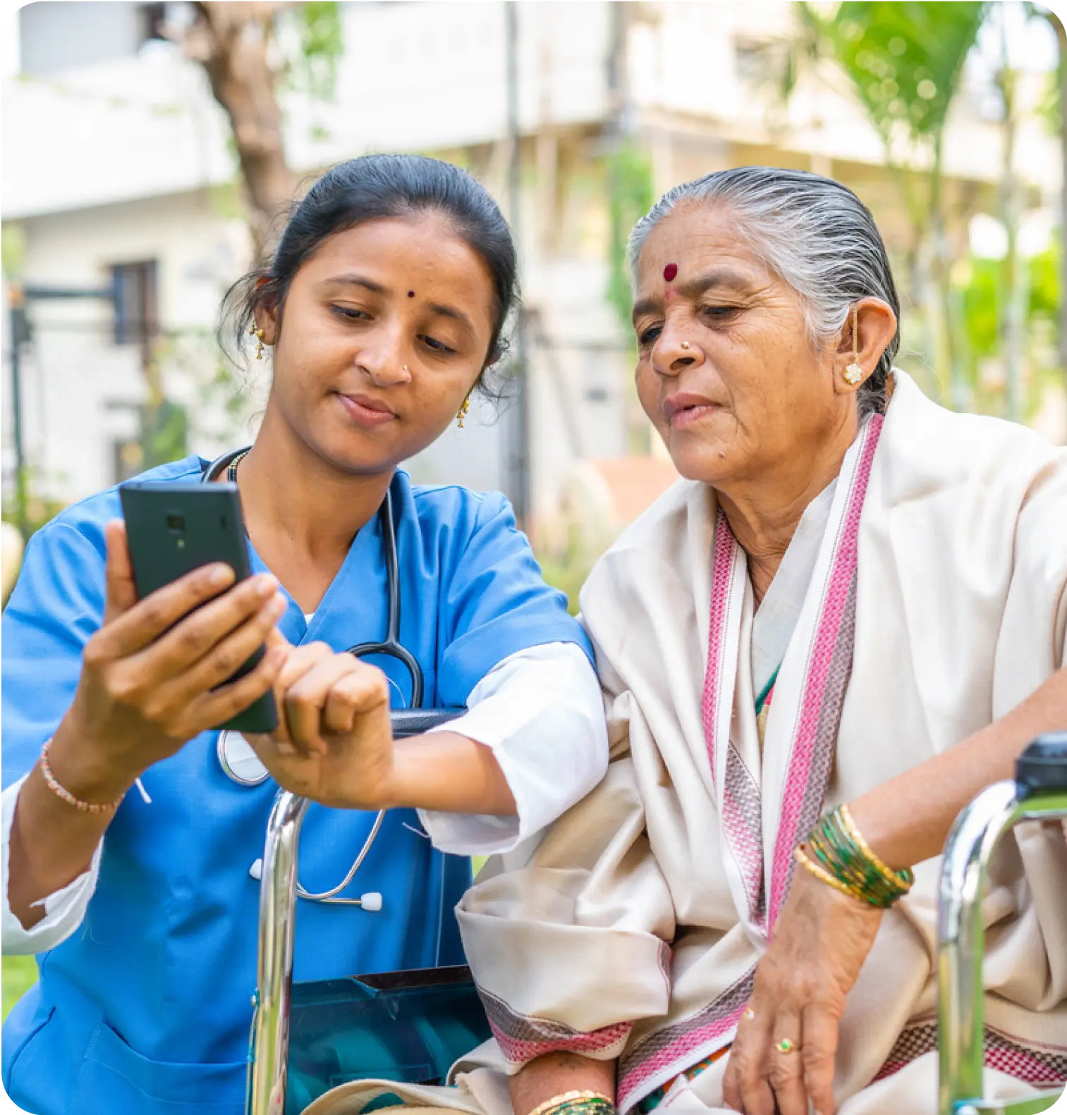 Healthcare professionals at work